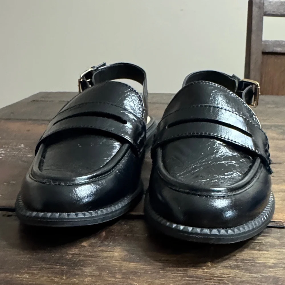 Dolce Vita Black Leather Loafers - Picture 6 of 7